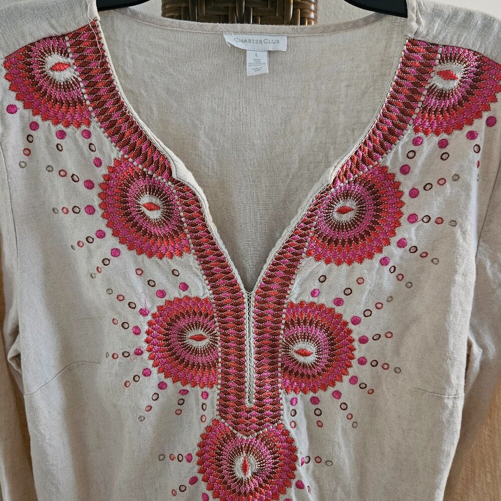 Beautiful Charter Club Embroidered Women's Top